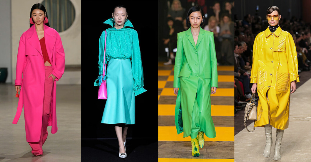 Jacquemus, Balenciaga, Off-White och Fendi går loss på färgpaletten inför hösten 2019. Höstmode 2019 trender: Starka färger och neon