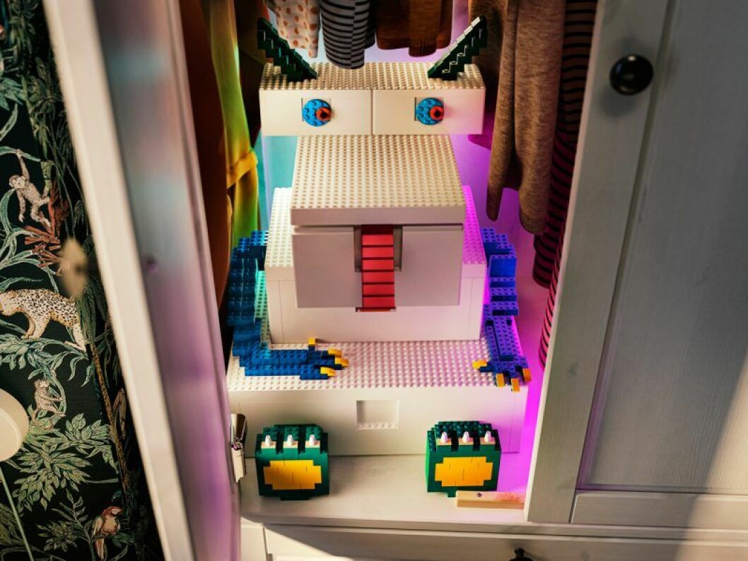 Ikea Lego samarbete bygglek klossar barnrum