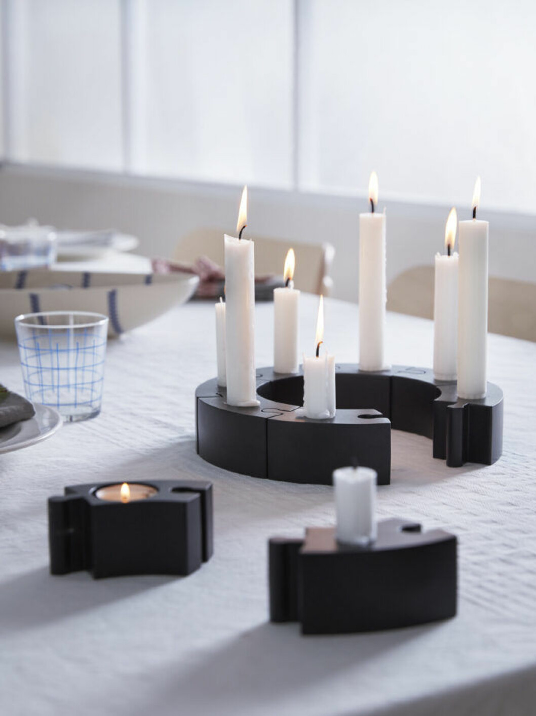Ljusstake med flera pusselbitar från Ikea julen 2019