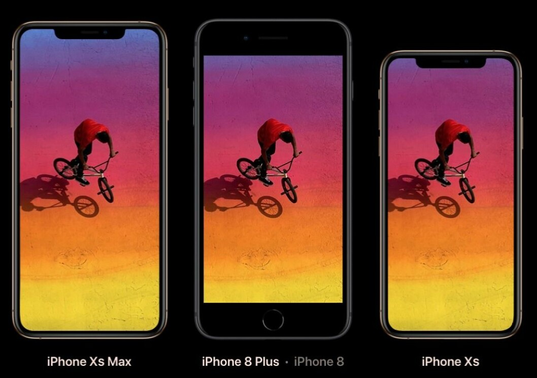 Jämförelse mellan Iphone XS Max, Iphone 8 Plus och Iphone XS
