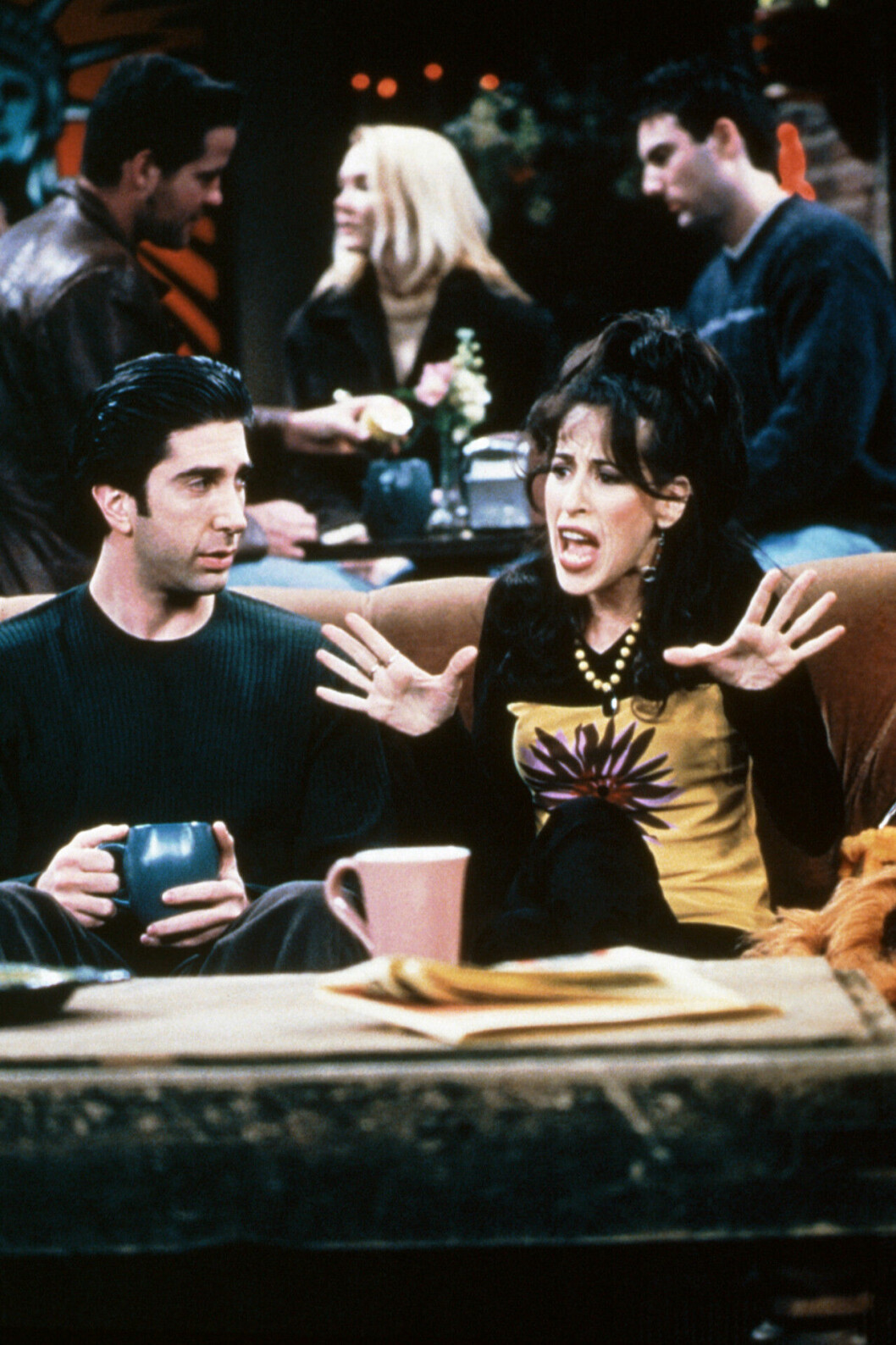Maggie Wheeler som sin karaktär Janice i Vänner. Här tillsammans med David Schwimmer, aka Ross Geller. Janice i Vänner