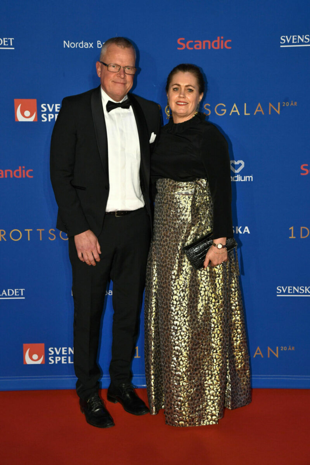 Janne Andersson och frun Ulrika. Röda mattan, Janne Andersson och frun Ulrika