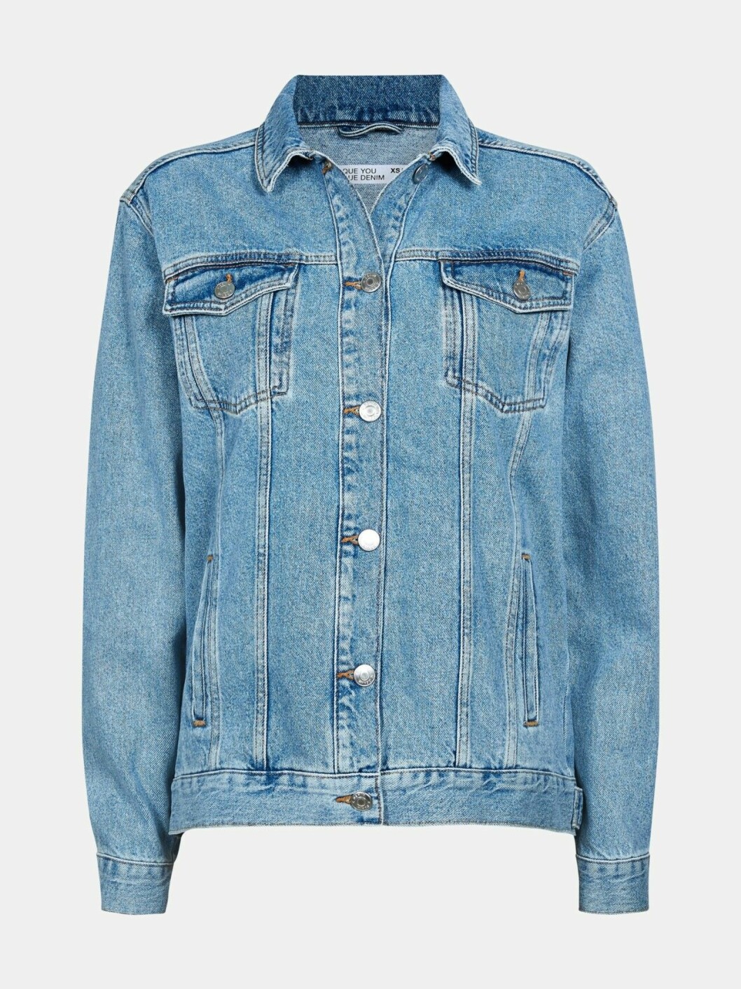 Jeansjacka i oversize-modell för dam till 2019