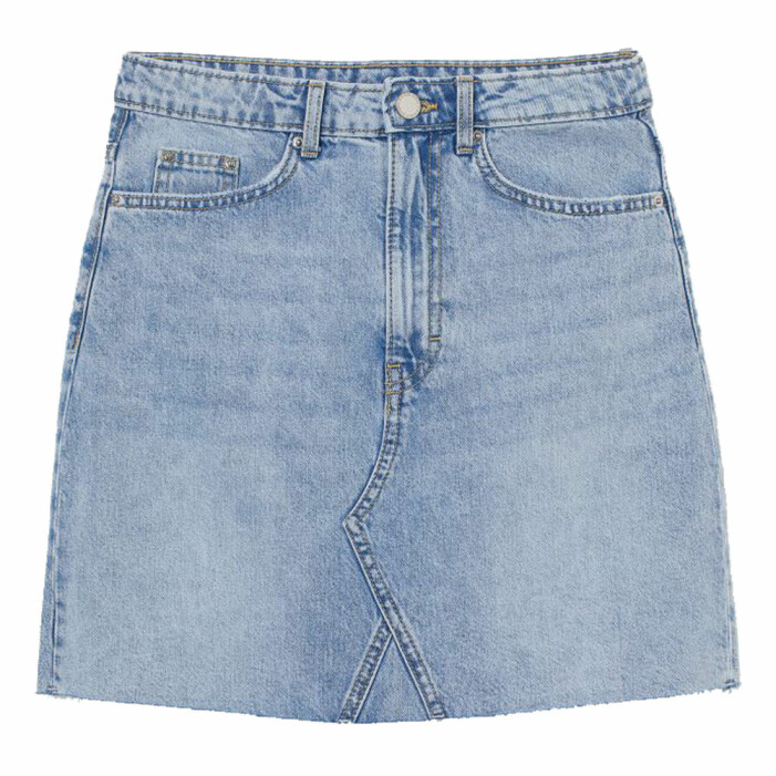 kort jeanskjol