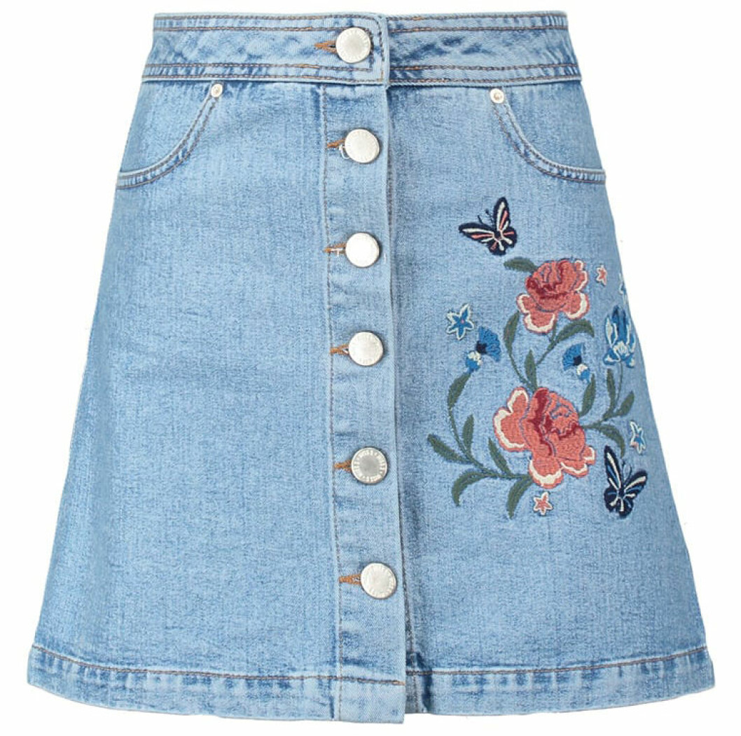 jeanskjol blomma