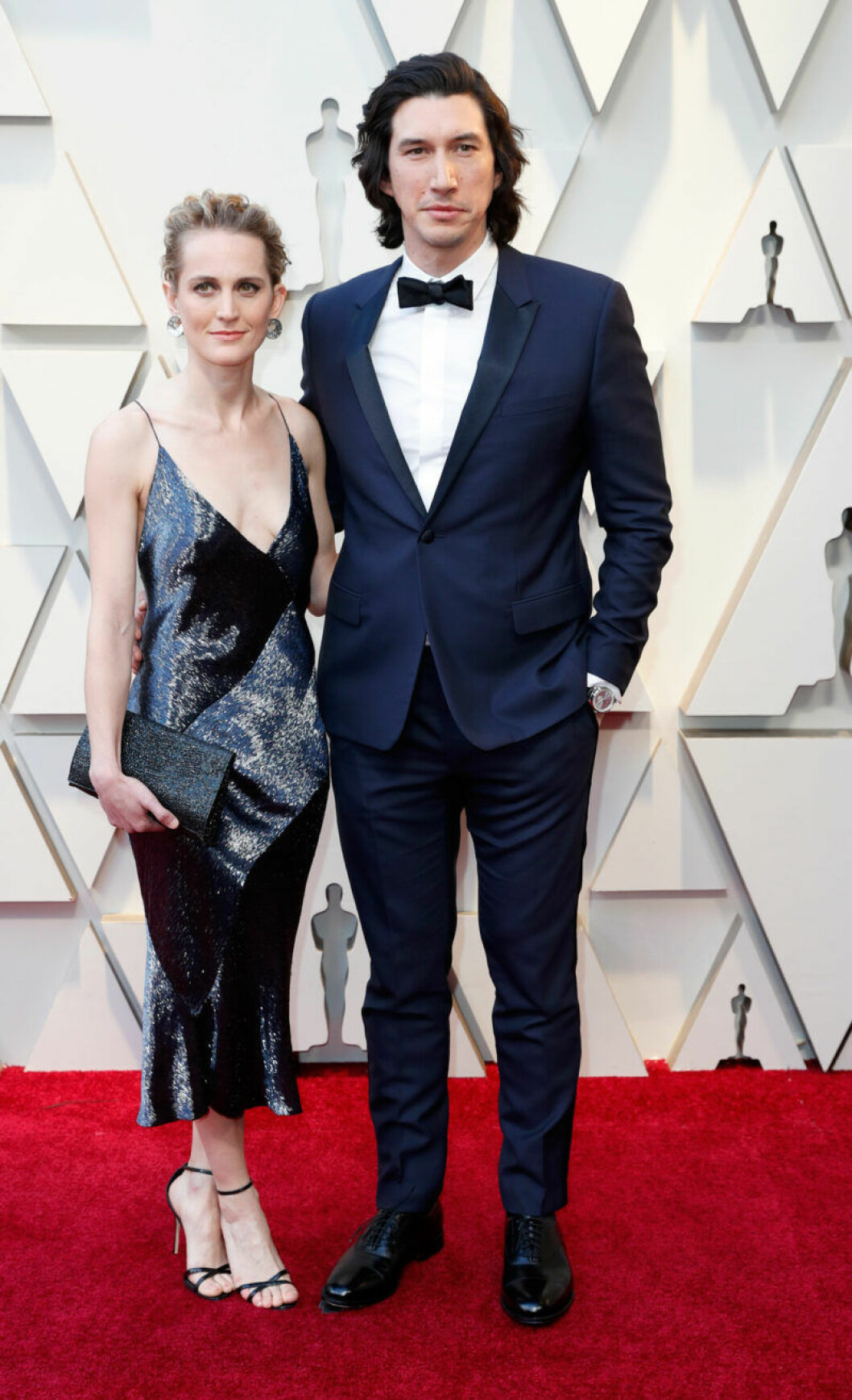 Joanne Tucker och Adam Drive. Joanne Tucker och Adam Drive på Oscarsgalan 2019