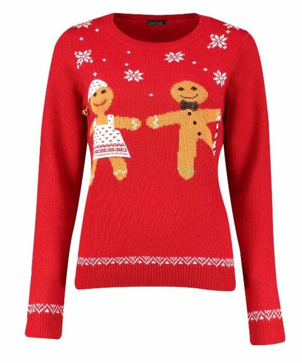 Röd jultröja med pepparkakor