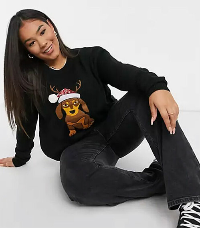 jultröja med hundmotiv från asos
