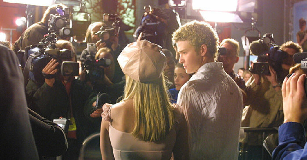 Britney Spears och Justin Timberlake, 2002. En bild på Britney Spears och Justin Timberlake år 2002.