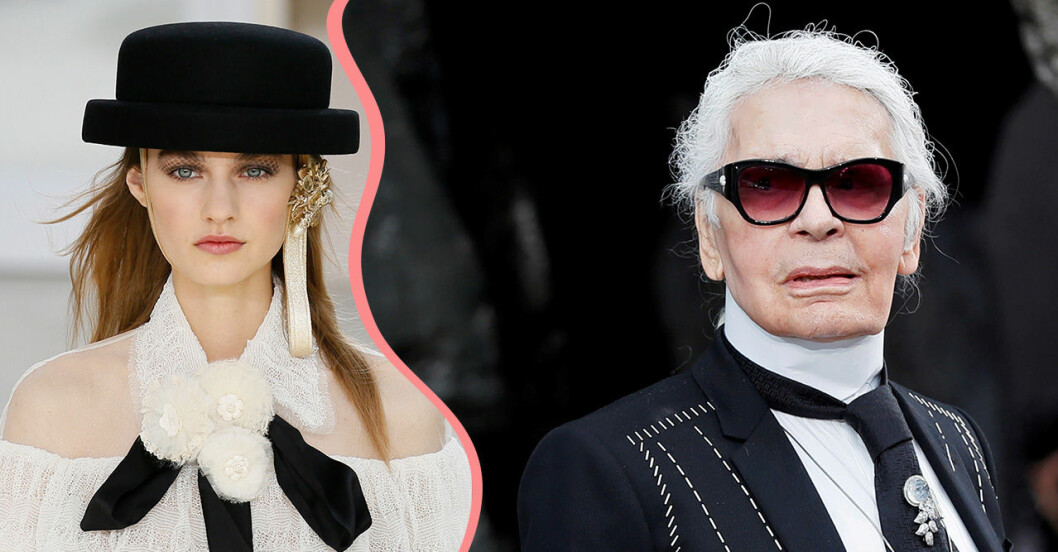 Nyligen avlidne Karl Lagerfeld och några av hans looks.