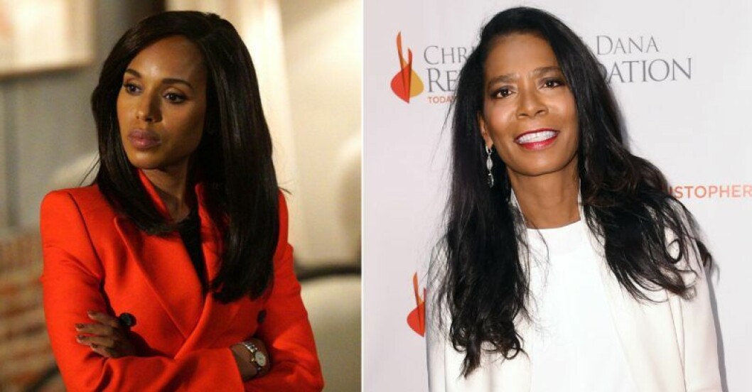 Kerry Washington som Judy Smith. Kerry Washington i Scandals och Judy Smith.