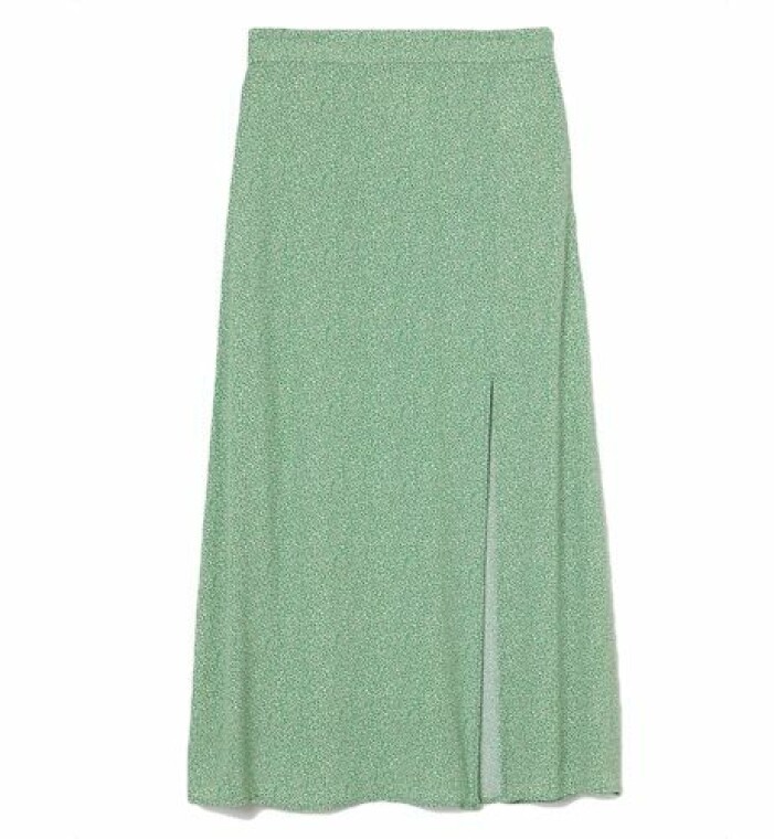 Grön medellång kjol från H&M.