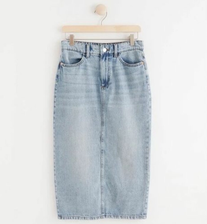 Lång jeanskjol från Lindex