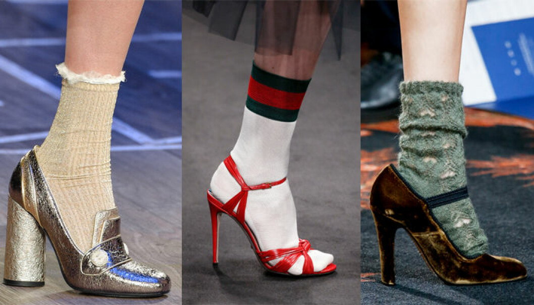 Tommy Hilfiger, Gucci, Etro klackar med strumpor