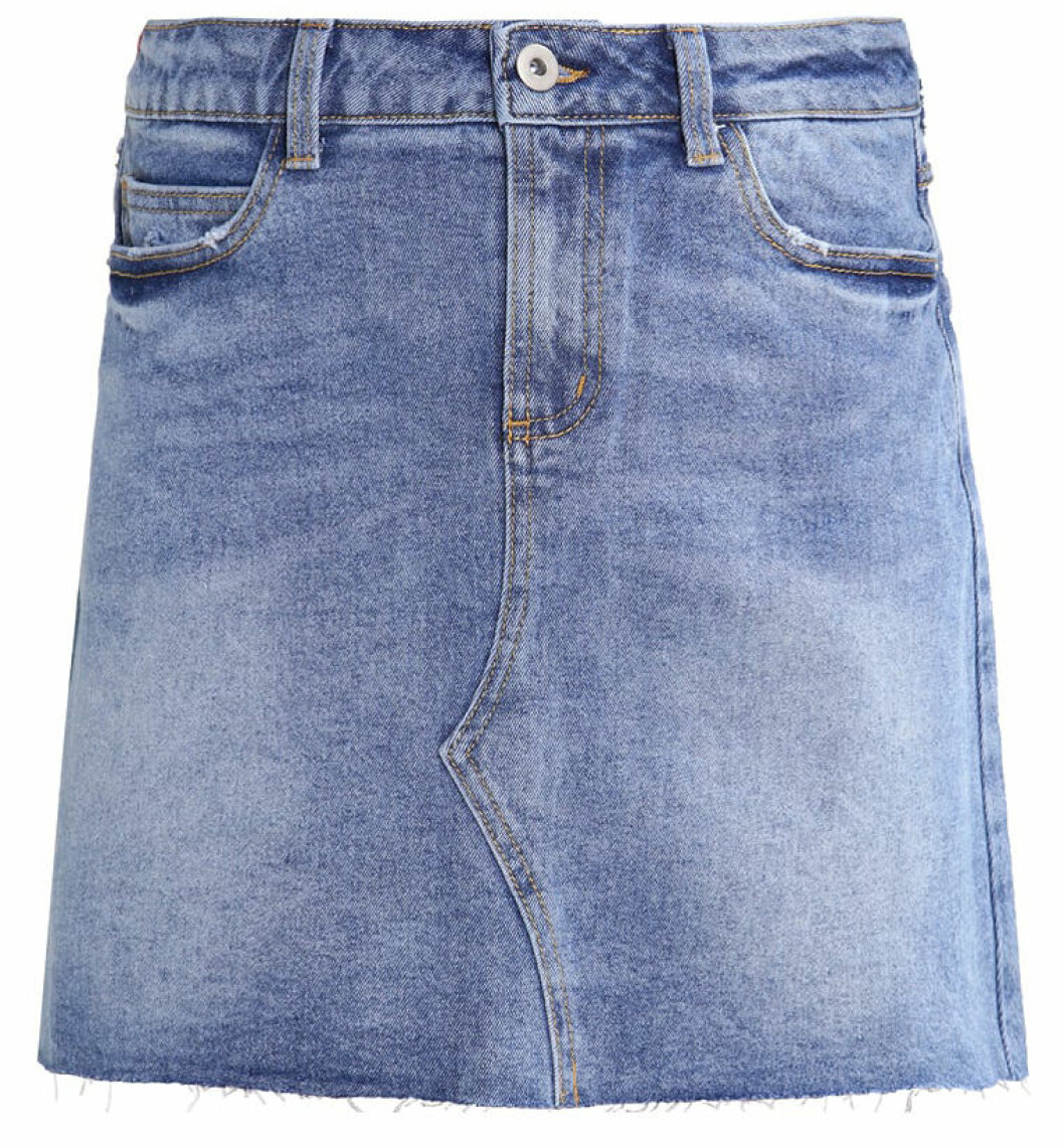 kort jeanskjol 2017 outfit