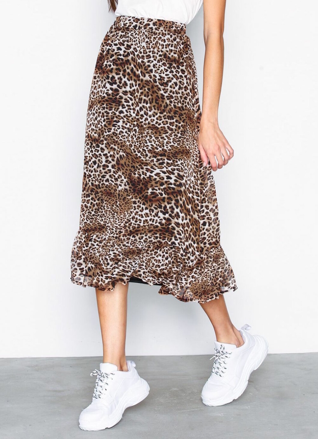 Leopardmönstrad kjol