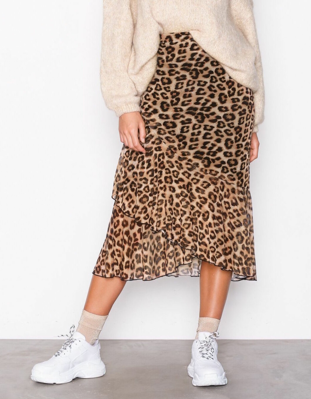 Leopardmönstrad kjol