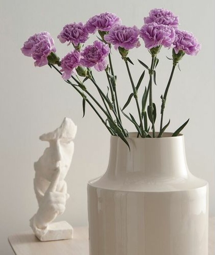 Lila inredning snittblommor