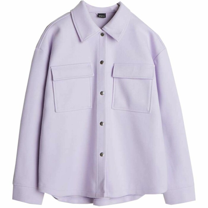 lila skjortjacka gina tricot