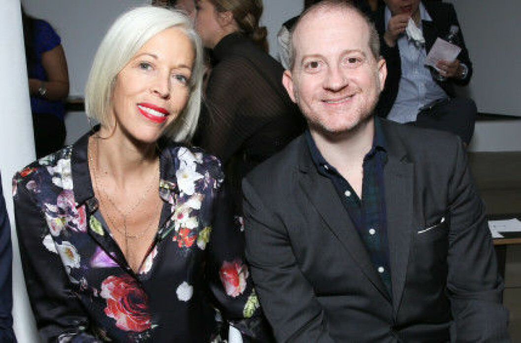 Linda Fargo på fashion week med Joshua Schulman linda fargo front row