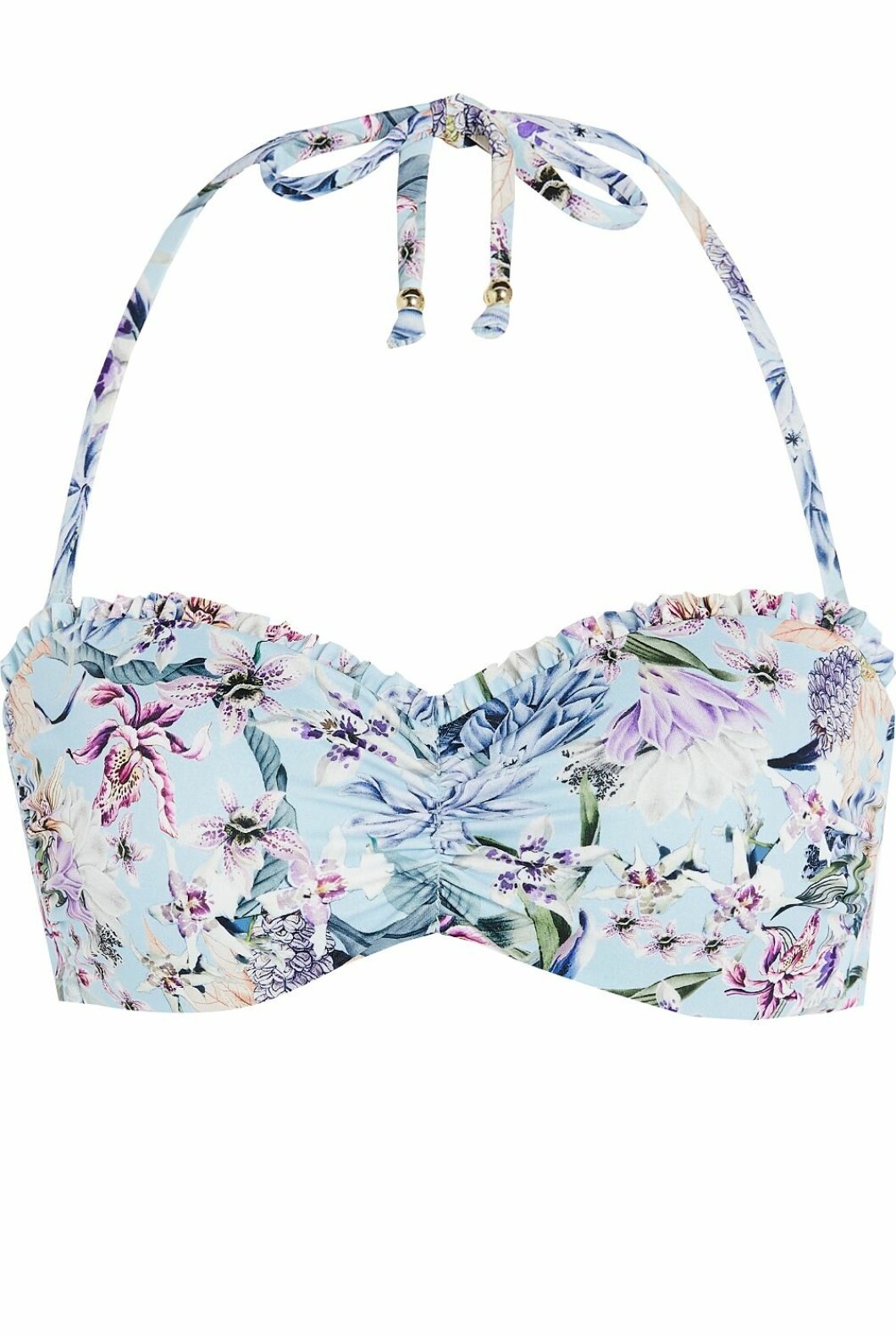 Lindex och By Malinas sommarkollektion – mönstrad bikiniöverdel i blått