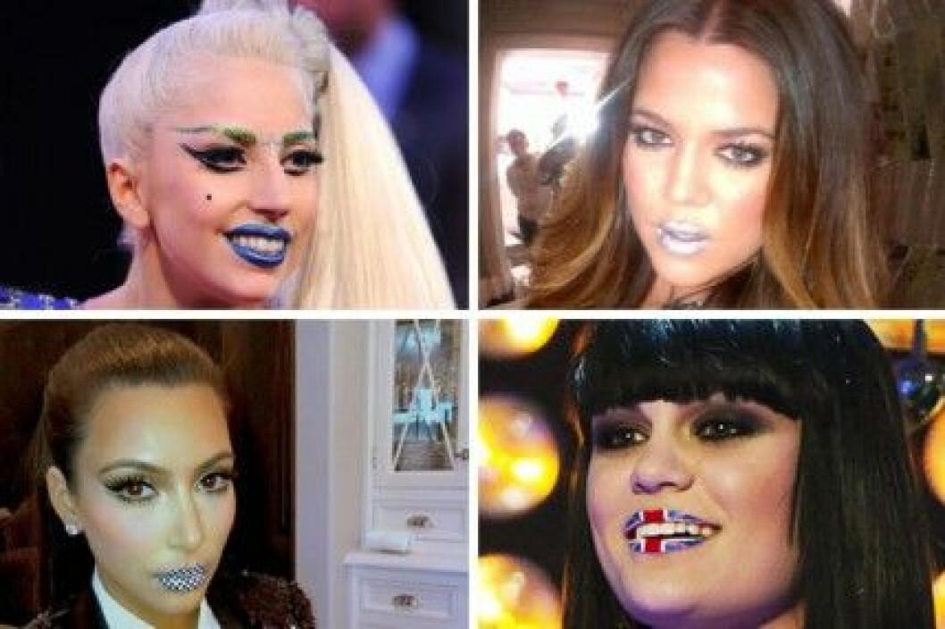 Kändisarna gillar tillfälliga läpptatueringar. lips2