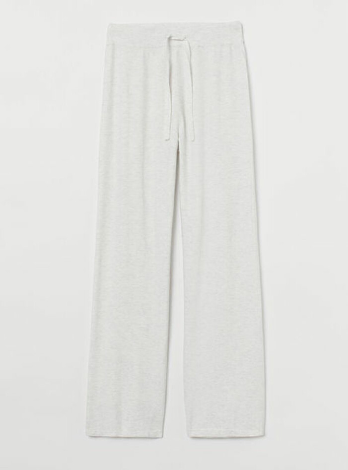 Ljusgrå stickade byxor från H&M
