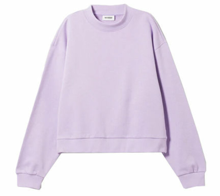 Ljuslila sweatshirt från Weekday