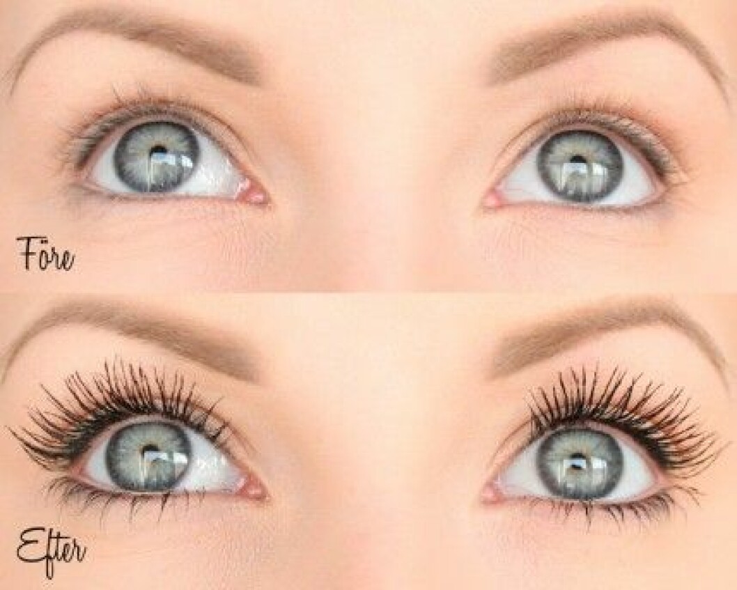 Före och efter Magnetic Lash mascara. Foto: Helena Rönnblad. Före och efter Magnetic Lash mascara. Foto: Helena Rönnblad.