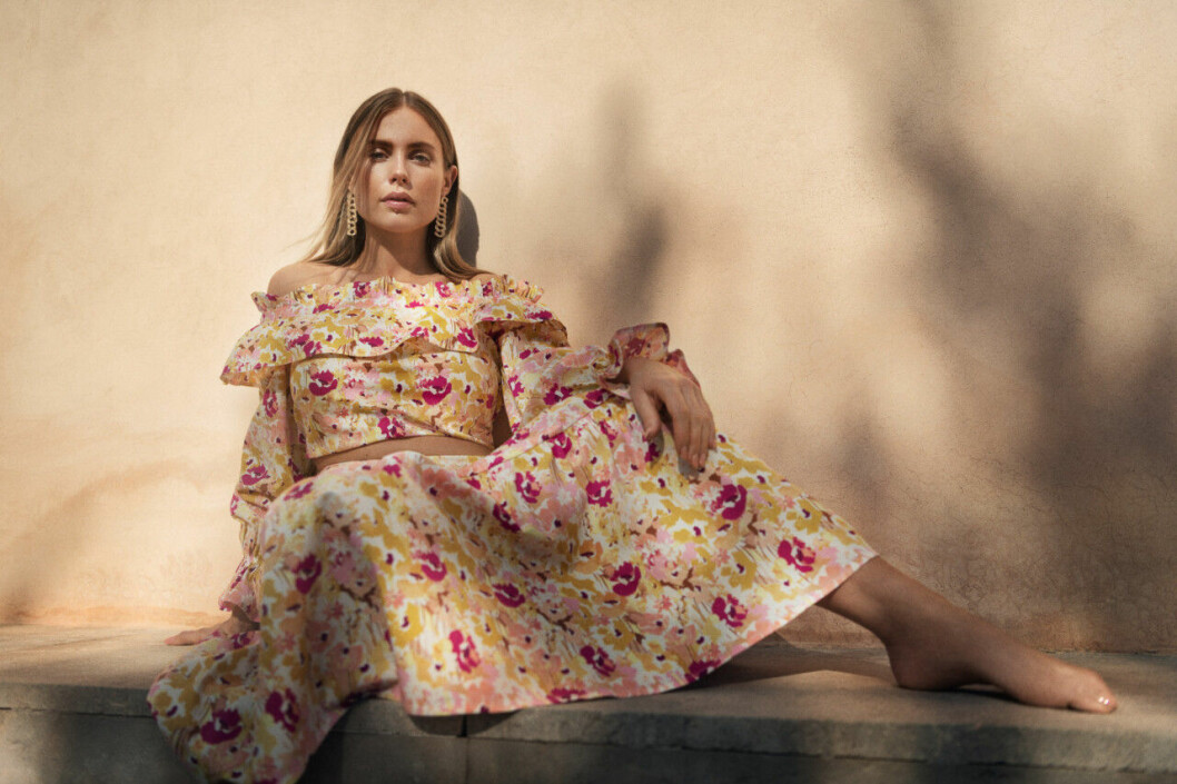 Maja Nilsson Lindelöf x Gina tricot – blommigt set