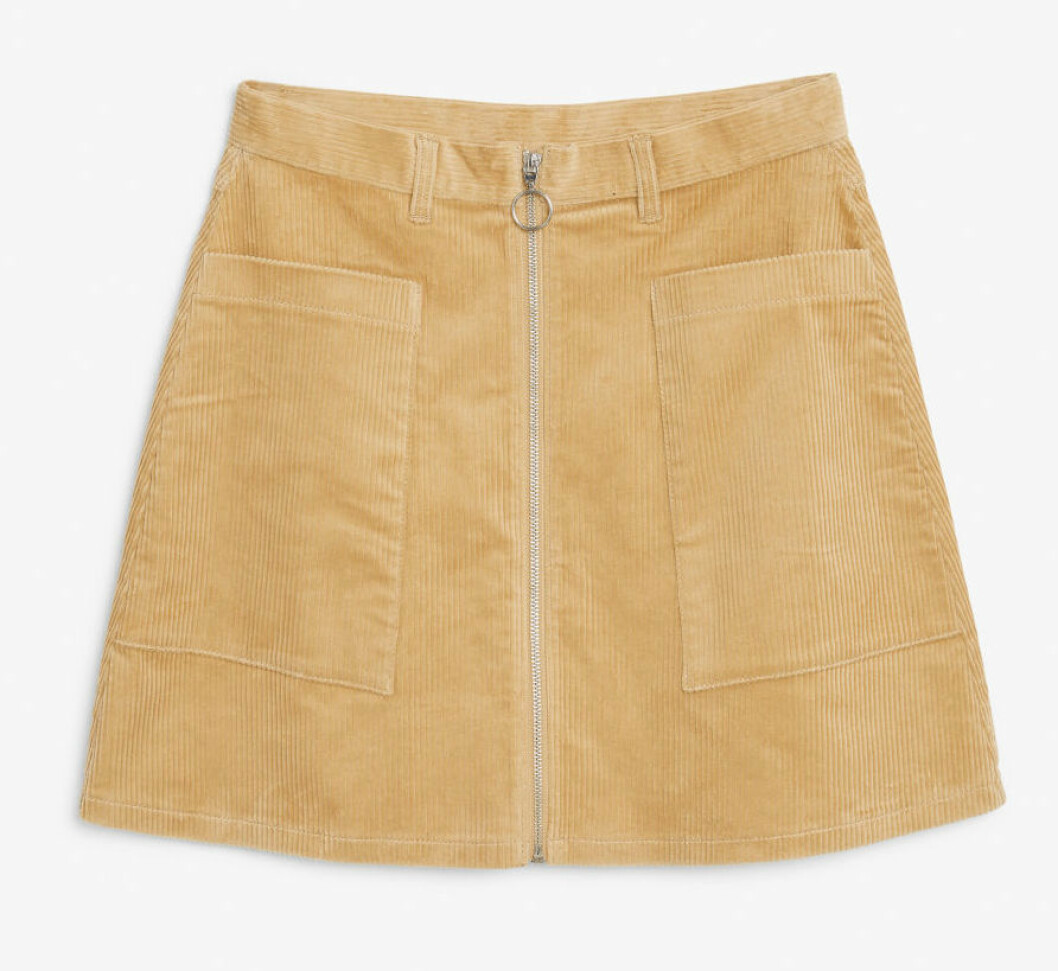 Beige kjol till hösten
