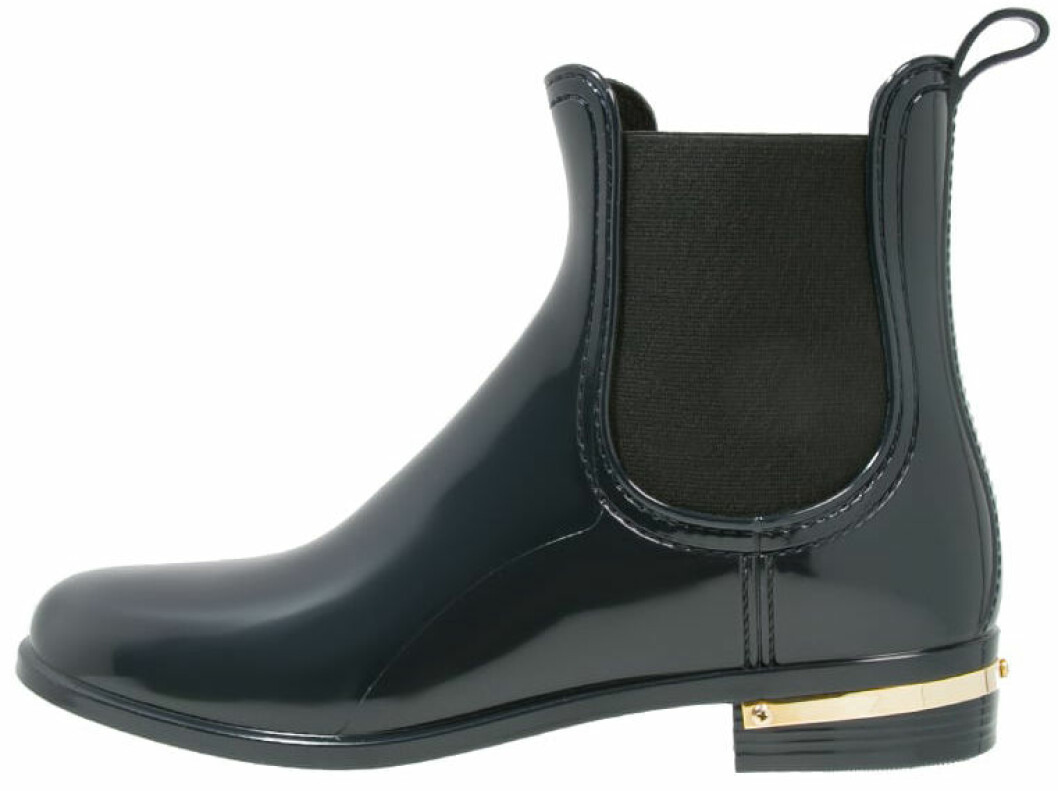 marinblå gummistövlar ankelboots