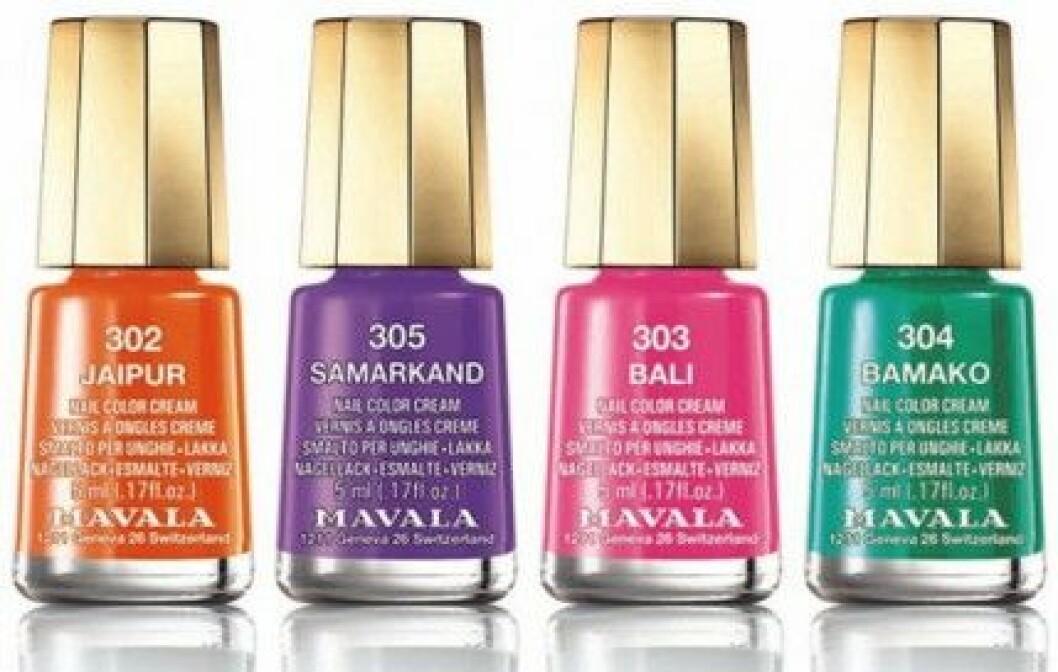 Mavala "Chili & Spice Colors" minilack. Pris: 45 kr/st.