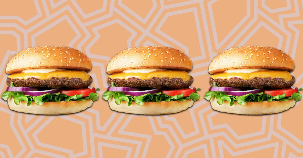 Tre hamburgare från Max