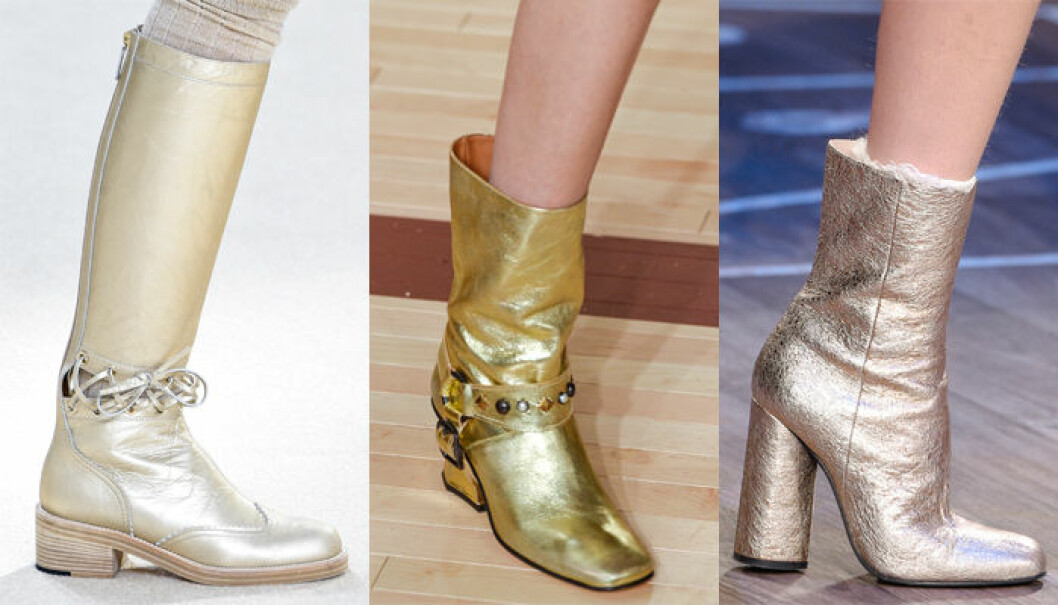 Chanel, Coach, Tommy Hilfiger metallic skor hösten 2016