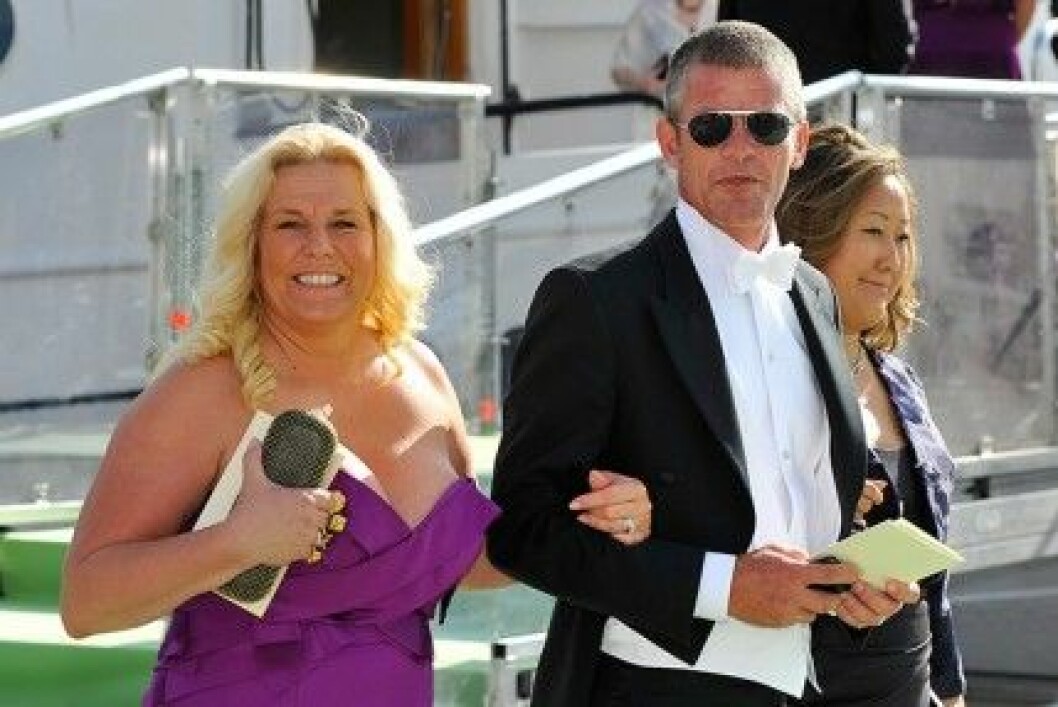 Mia och Jesper Parnevik på prinsessan Madeleines bröllop. Mia och Jesper Parnevik på prinsessan Madeleines bröllop.