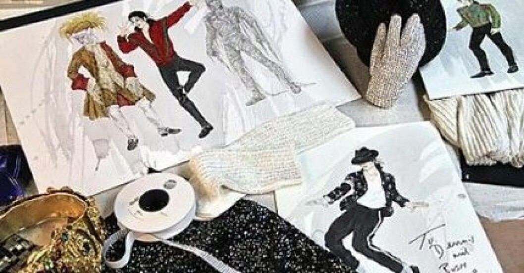 Skisser på Michael Jacksons scenkläder.