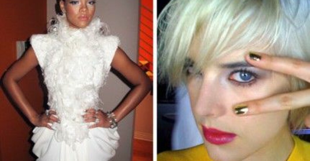 Rihanna och Agyness Deyn med naglar från Minx. Rihanna och Agyness Deyn med naglar från Minx.