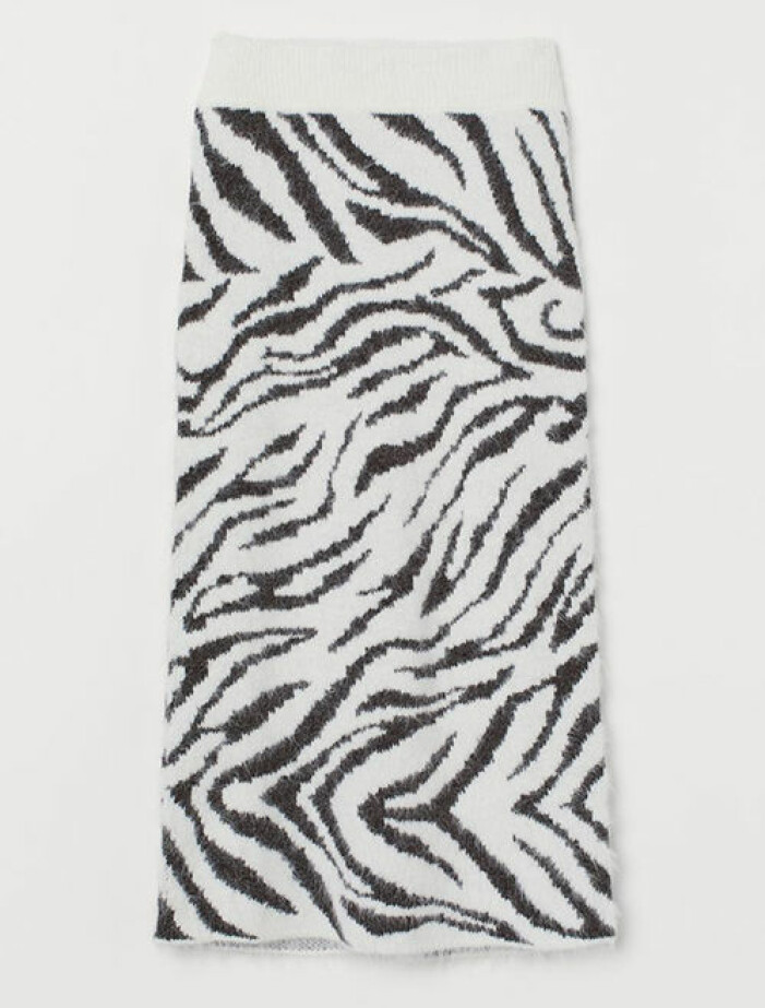Mönstrad stickad kjol från H&M