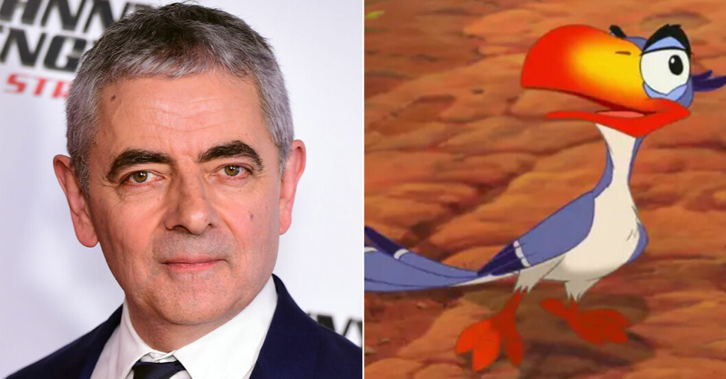 Rowan Atkinson, aka Mr. Bean, som Zazu i Lejonkungen (1994):