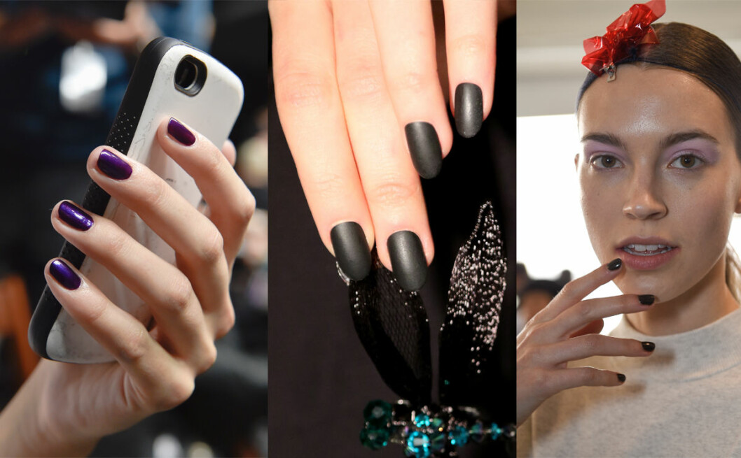 Mörka toner på nagellack är en stor trend inför hösten 2016. nagellack trender hösten