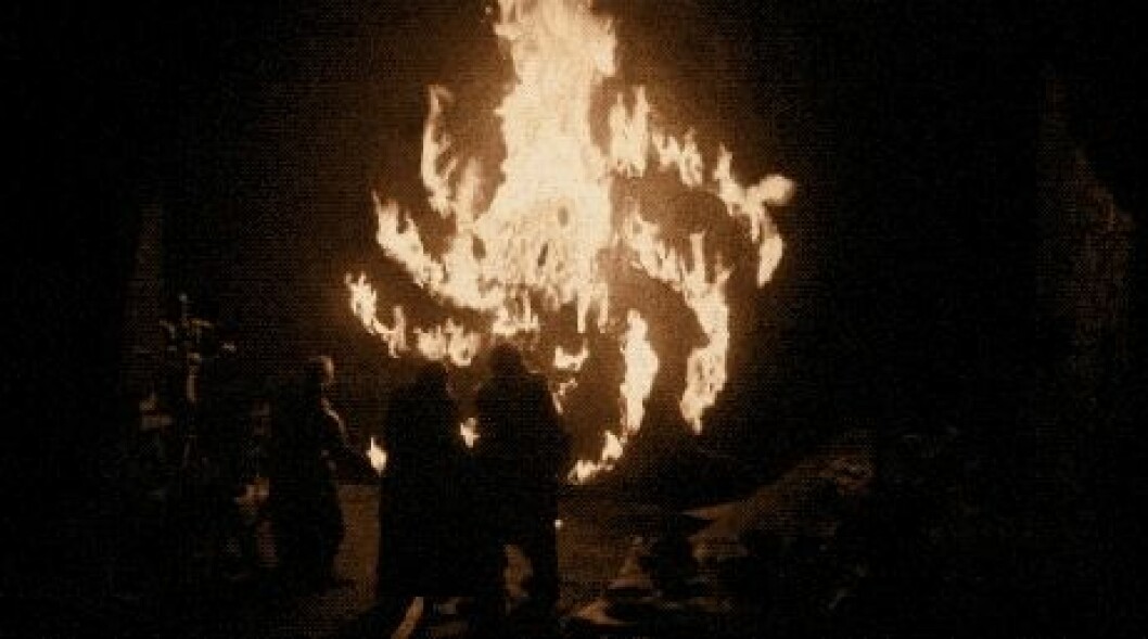 En rörlig bild på Ned Umbers dödsfall i tv-serien Game of Thrones åttonde och sista säsong.