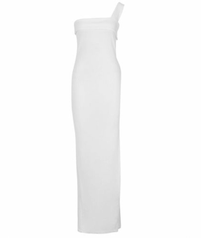 Vit balklänning från Boohoo