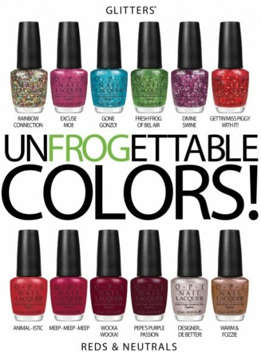Unfrogettable colors från OPI och The Muppets.