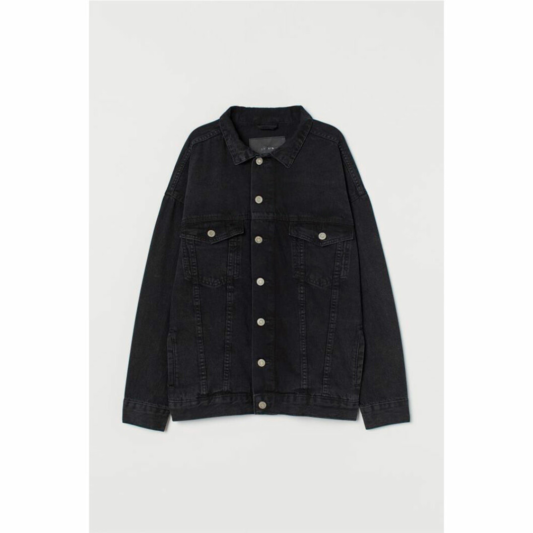Svart oversized jeansjacka från HM