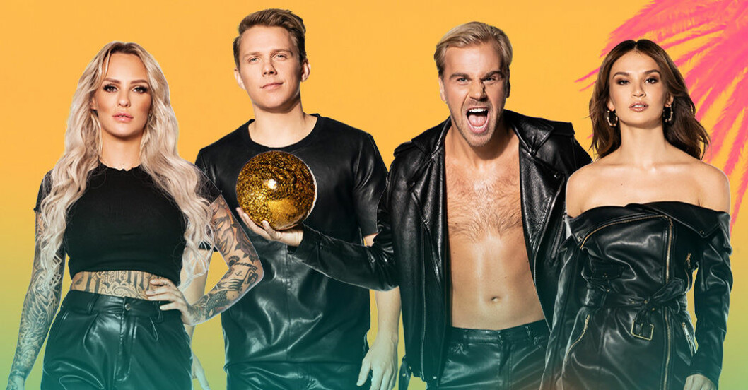 Paow, Kristian, Mos och Anna leder varsitt lag i årets säsong. Lagledare paradise hotel 2020
