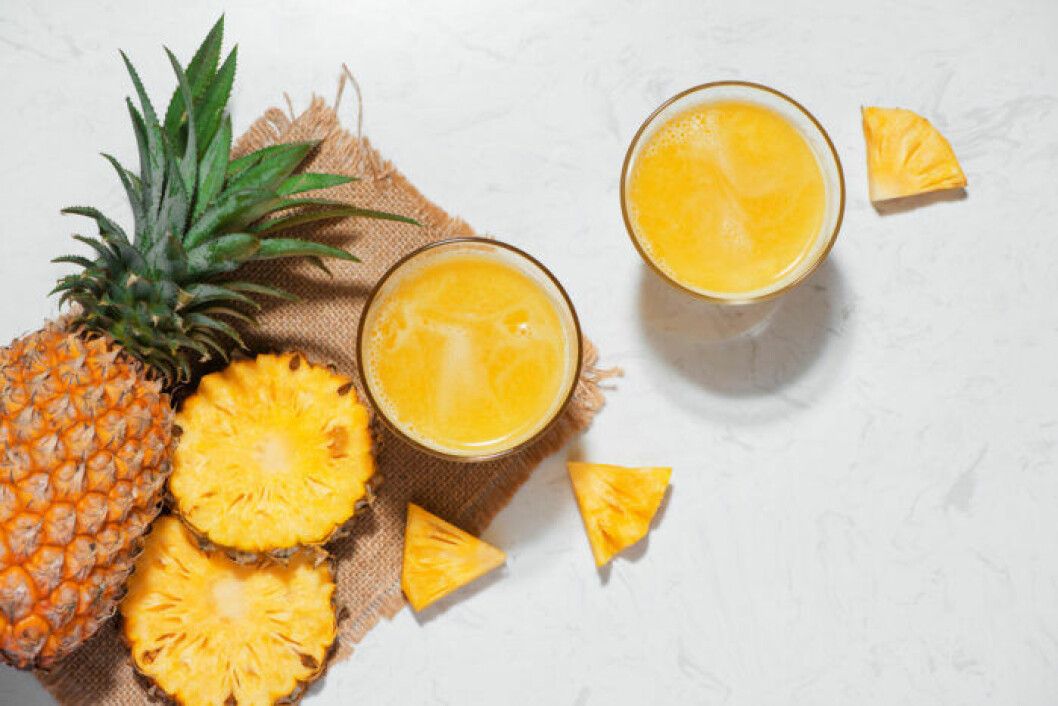 Fräsch drink med ananas-bas.
