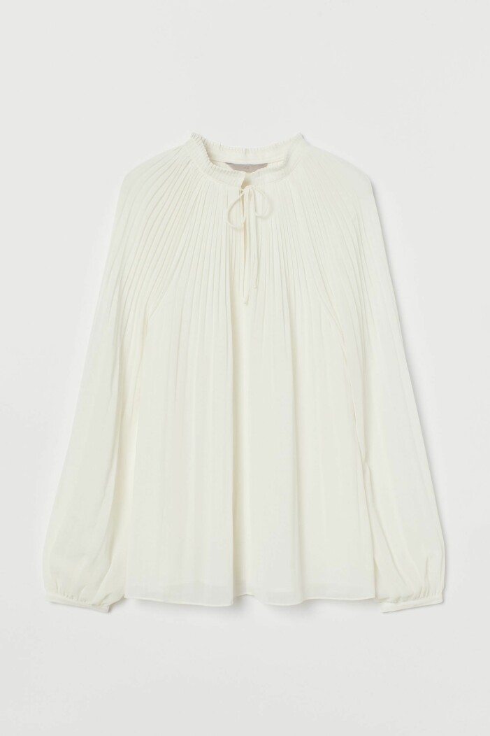 Plisserad blus från H&M