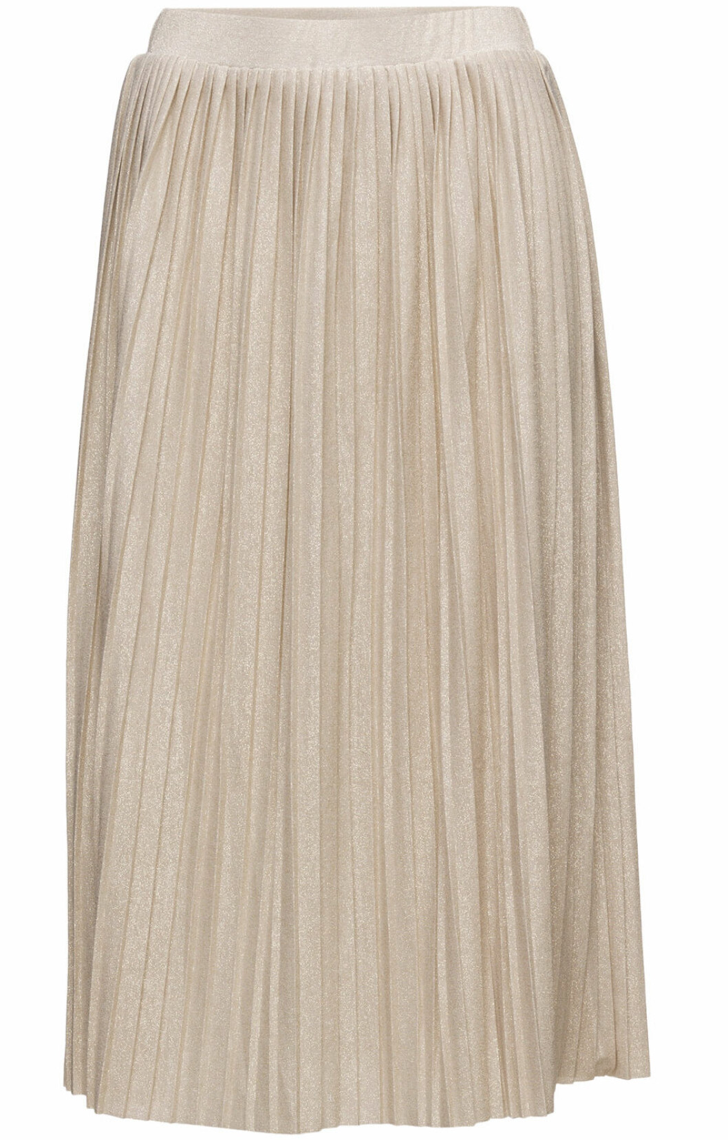 plisserad kjol beige