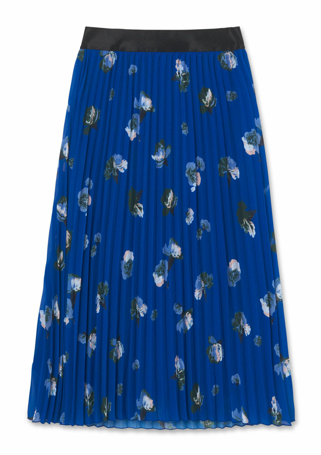 Blå plisserad kjol